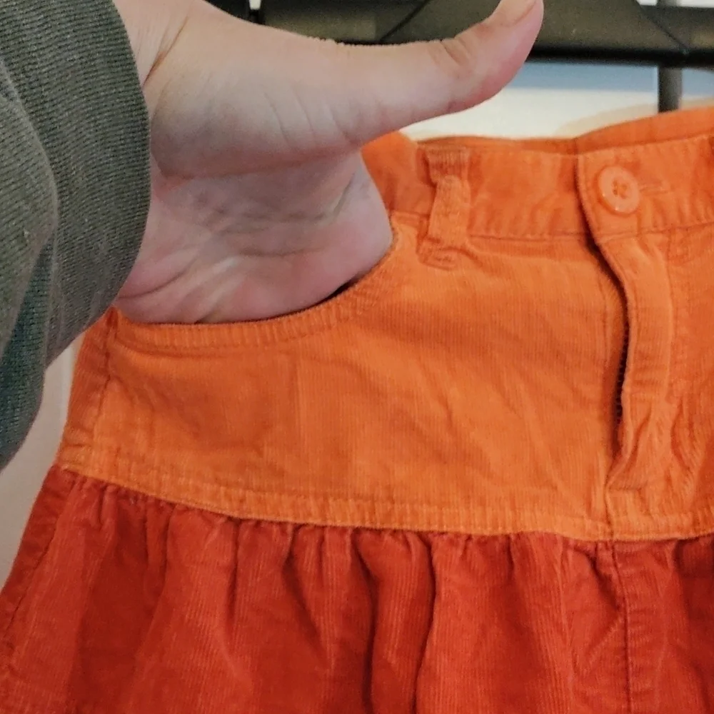 The Children's Place corduroy skirt girls size 6 red/orange/red orange
